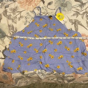 Forever 21 size M floral flowy tank with adjustable straps